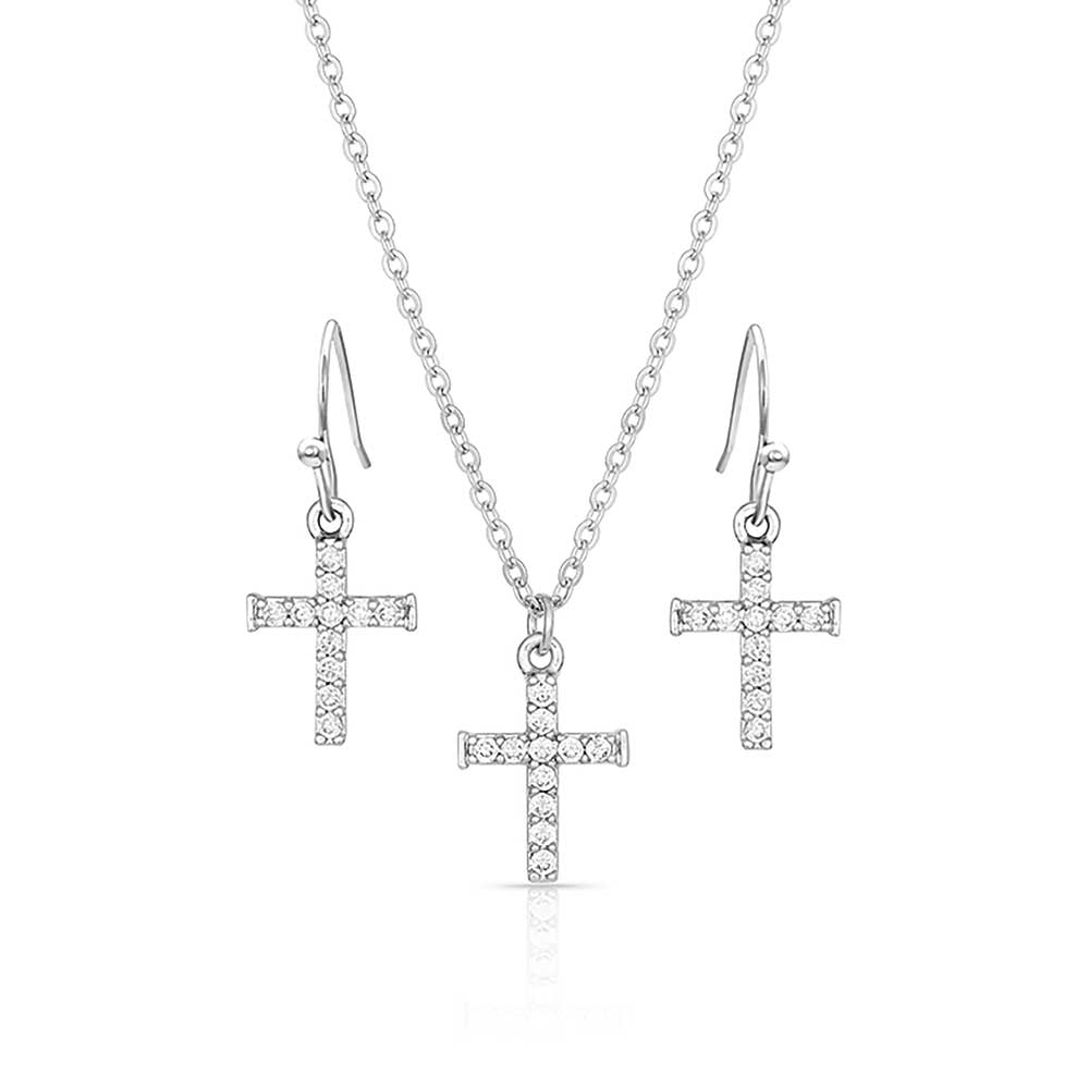 JS4543 Unwavering Cross Jewelry Set by Montana Silversmiths