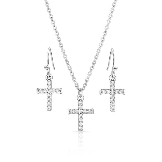 JS4543 Unwavering Cross Jewelry Set by Montana Silversmiths