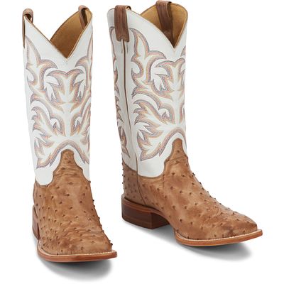 8572 Men's Pascoe Full Quill Ostrich Western Boots by Justin