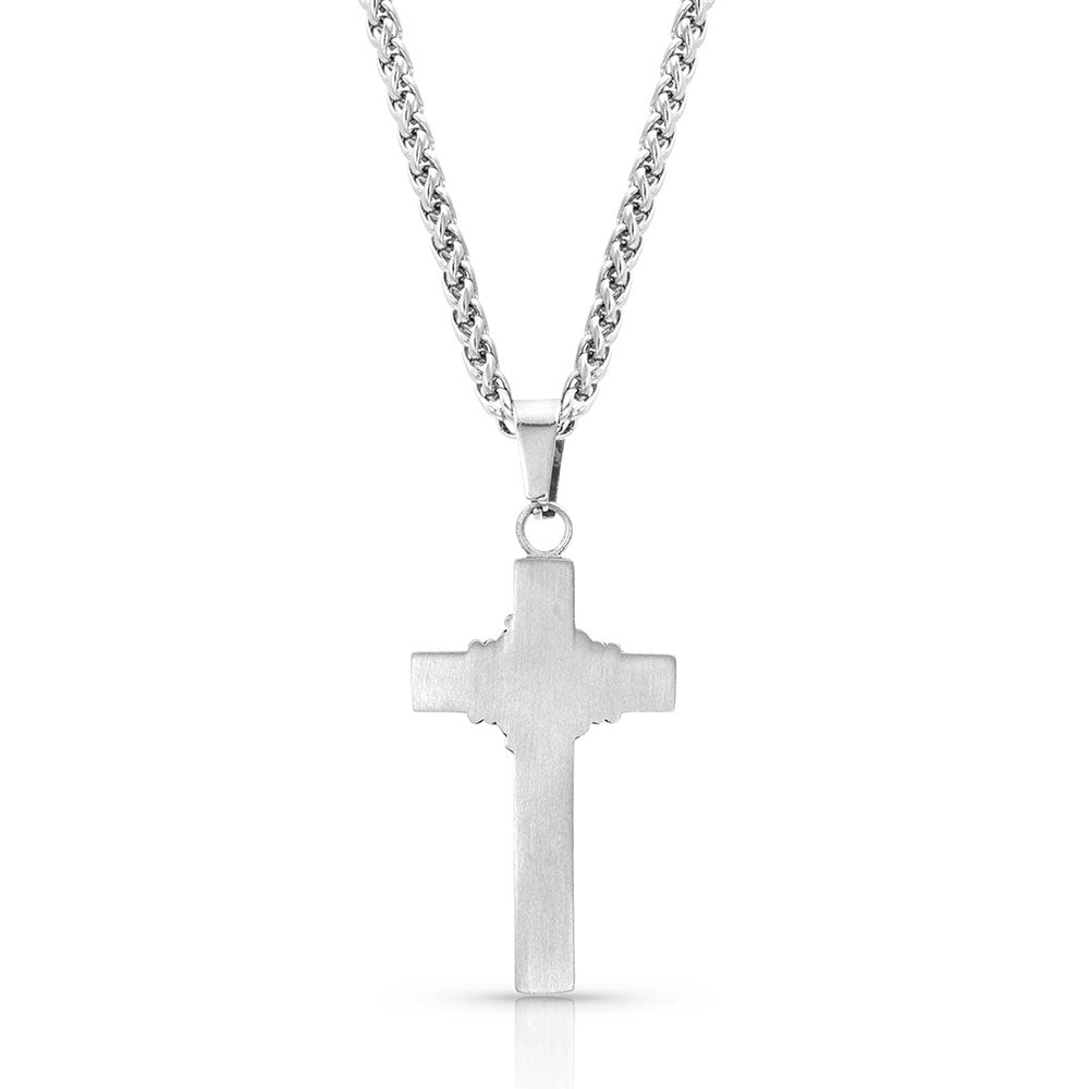 NC4332 Rope Wrapped Cross Necklace by Montana Silversmiths