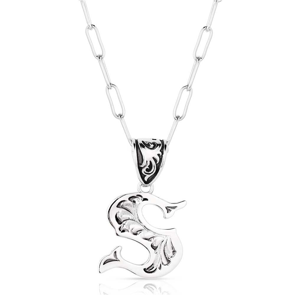 Western Initial Necklace - Style S