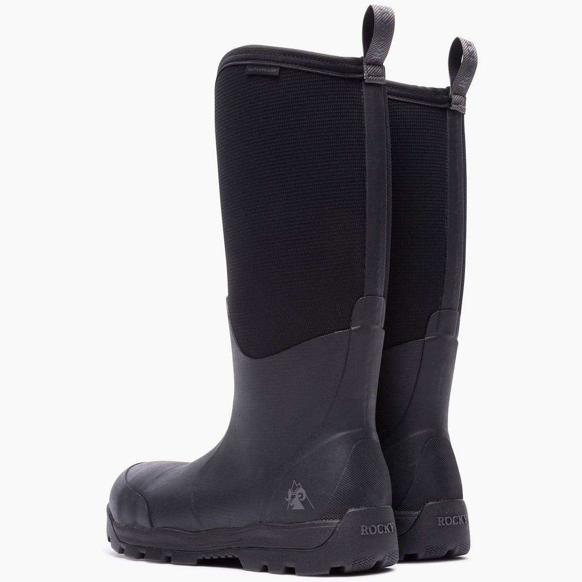 Rocky RKK0531 Backlands 16 inch rubber composite toe work boot back view