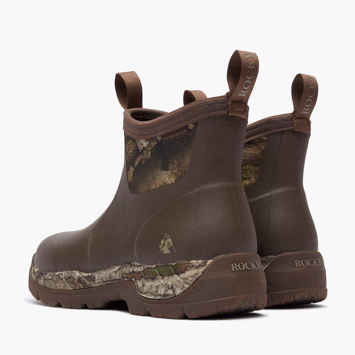 Rocky RKS0739 Big Cypress 6 inch rubber camo outdoor boot back view