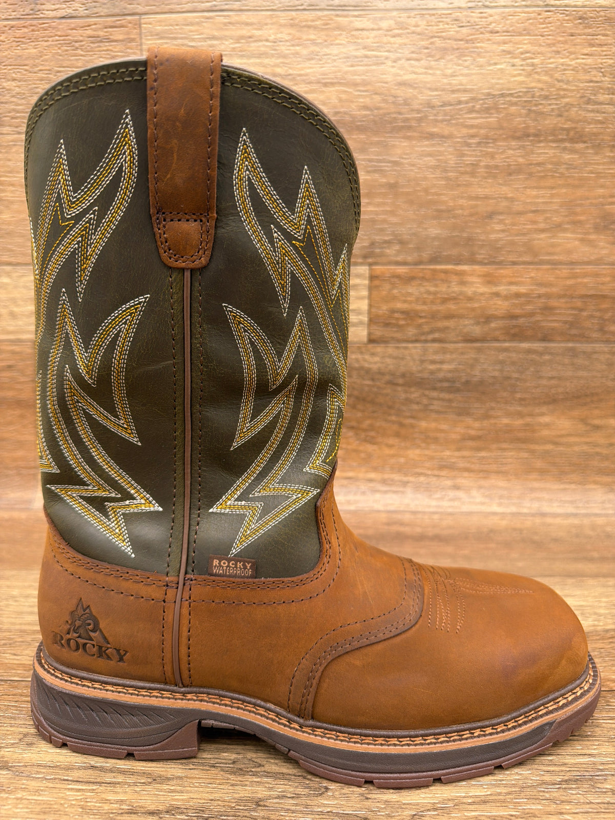 Rocky RKW0481 Ride LTE 11 inch carbon toe waterproof western work boot, side profile