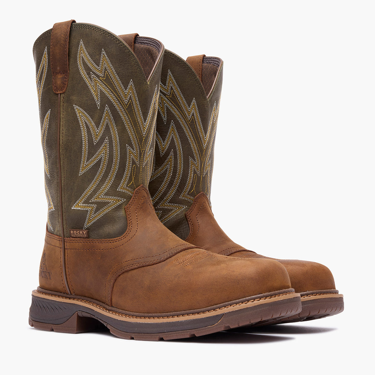 Rocky RKW0481 Ride LTE 11 inch carbon toe western work boot front view