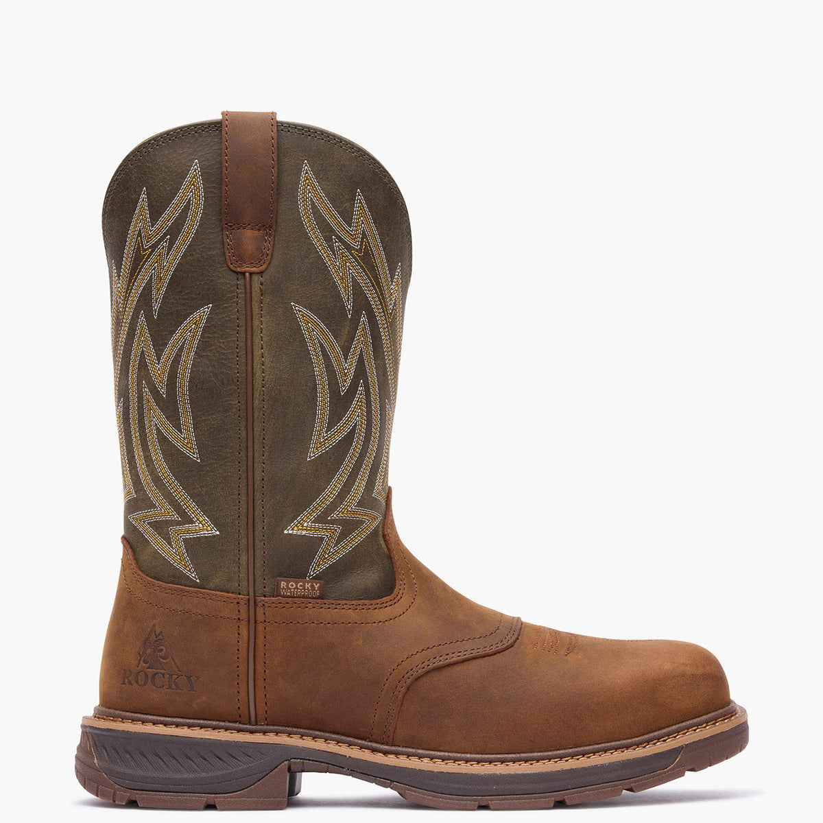 Rocky RKW0481 Ride LTE 11 inch carbon toe western work boot outside profile