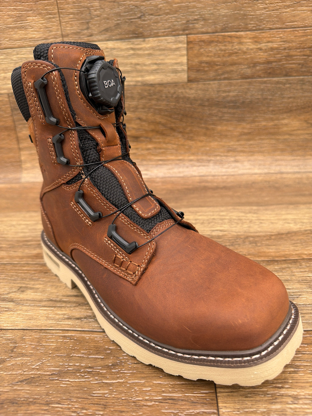 Rocky RKW0482 Grindstone XTR 8 inch BOA composite toe work boot, angled view of BOA dial