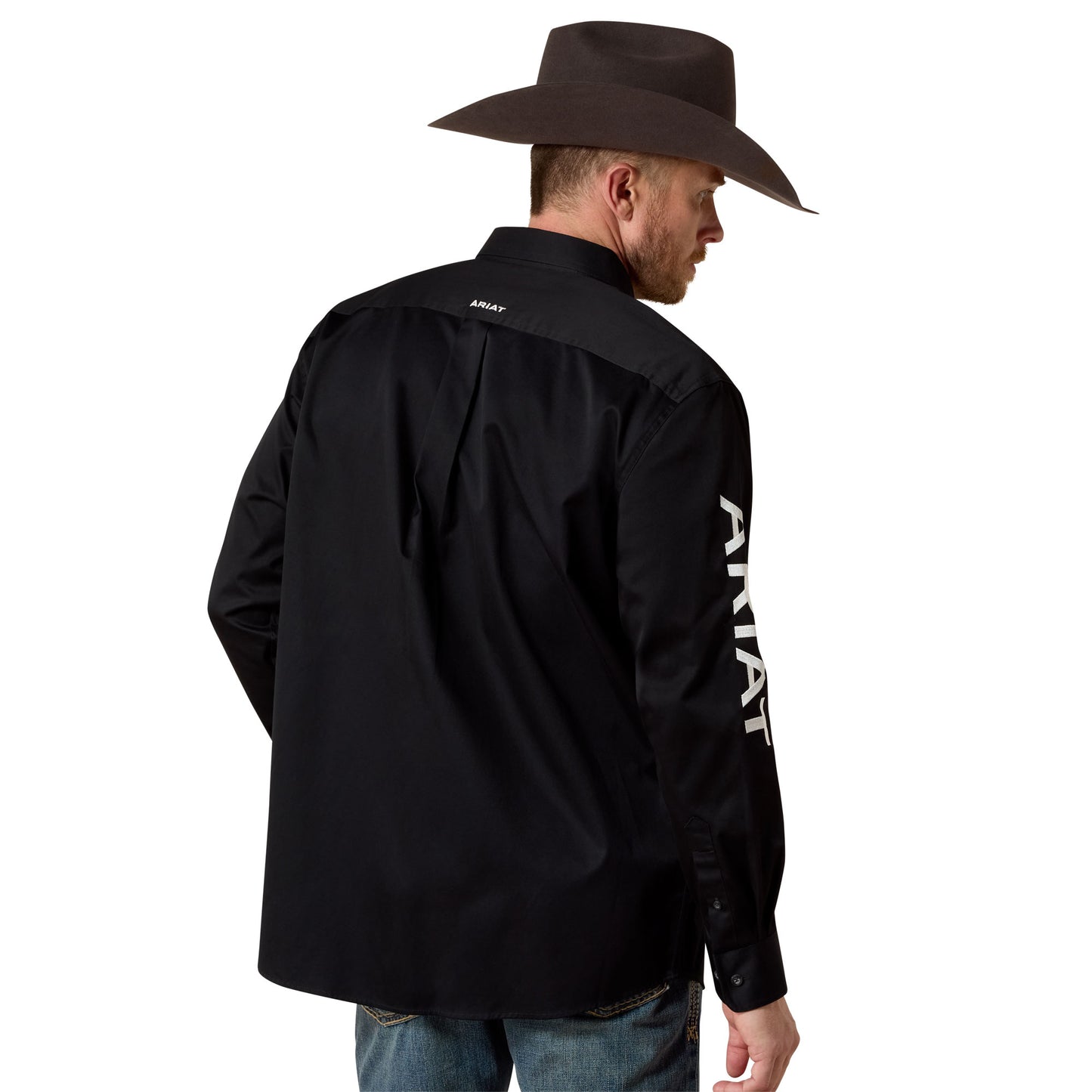 10017497 Men's Black with White Logo Classic Fit Shirt by Ariat