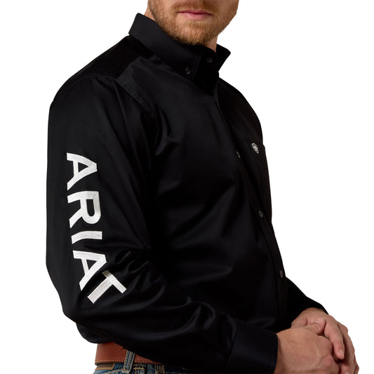 10017497 Men's Black with White Logo Classic Fit Shirt by Ariat