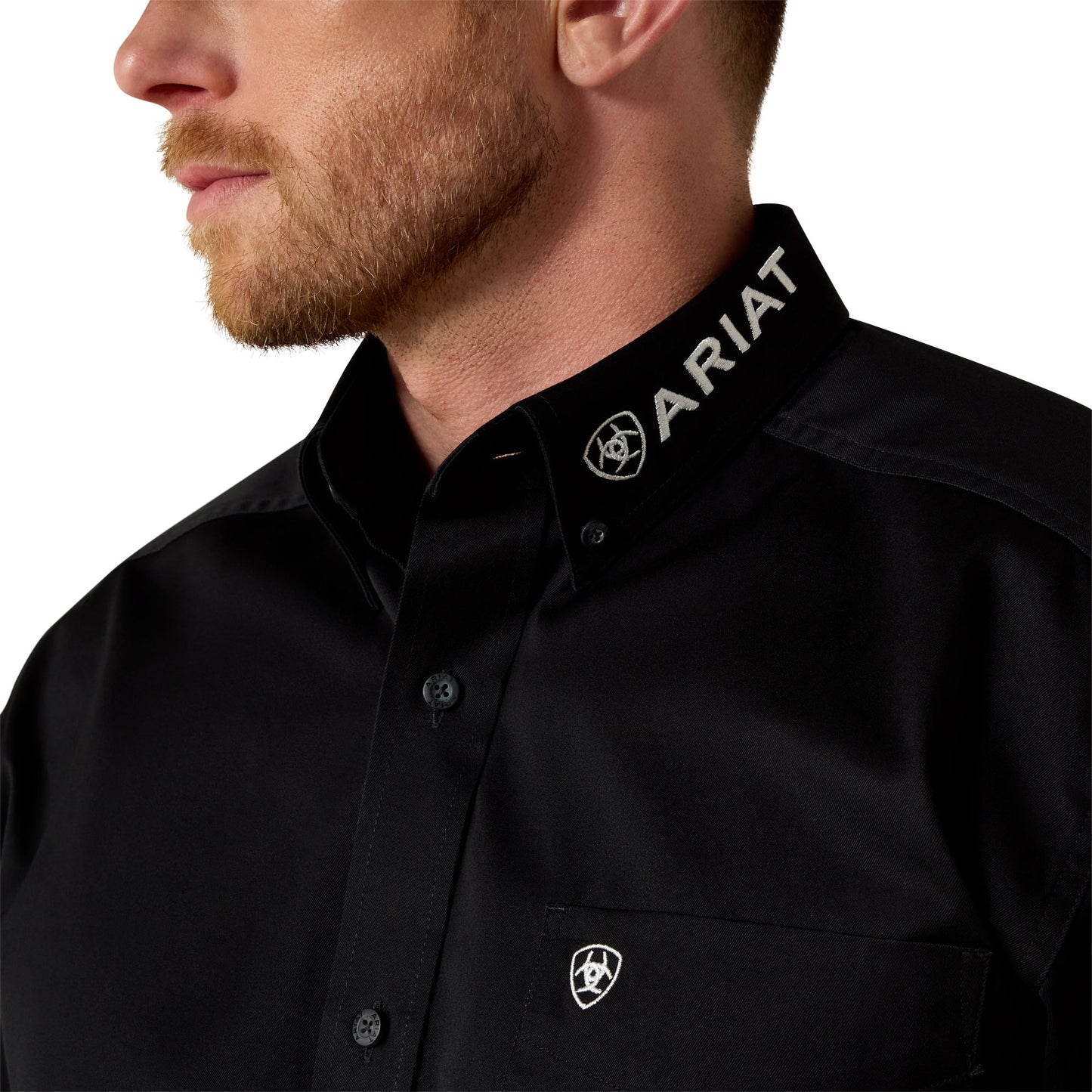 10017497 Men's Black with White Logo Classic Fit Shirt by Ariat