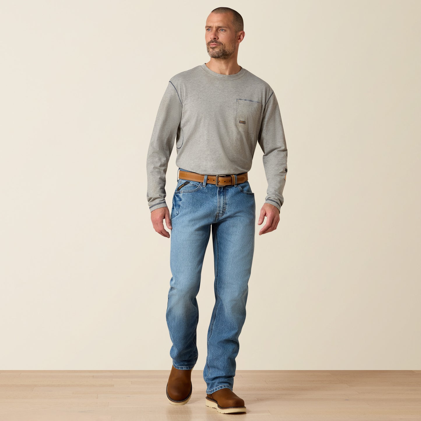 10021854 Men's Rebar M4 Relaxed Fit Basic Boot Cut Jean by Ariat