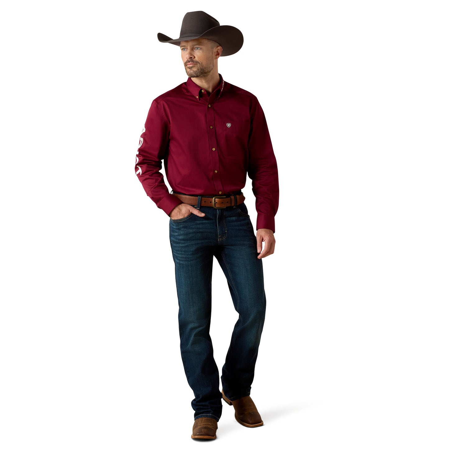 10027995 Men's Team Logo Twill Classic Shirt by Ariat