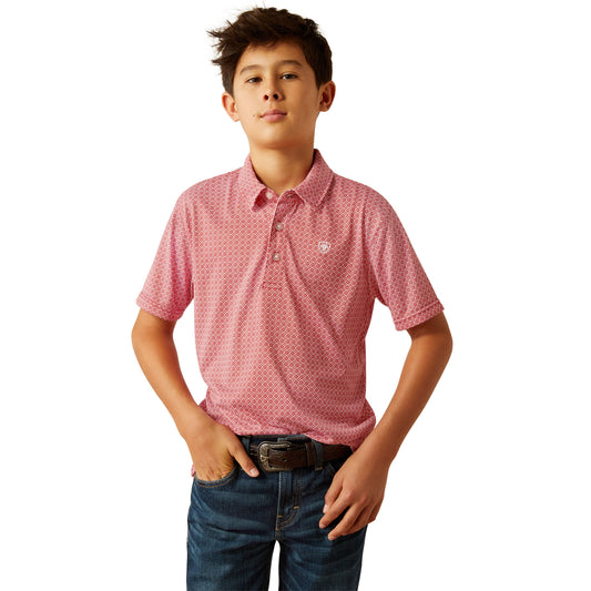 10058771 Boys Scooter All Over Print Polo by Ariat