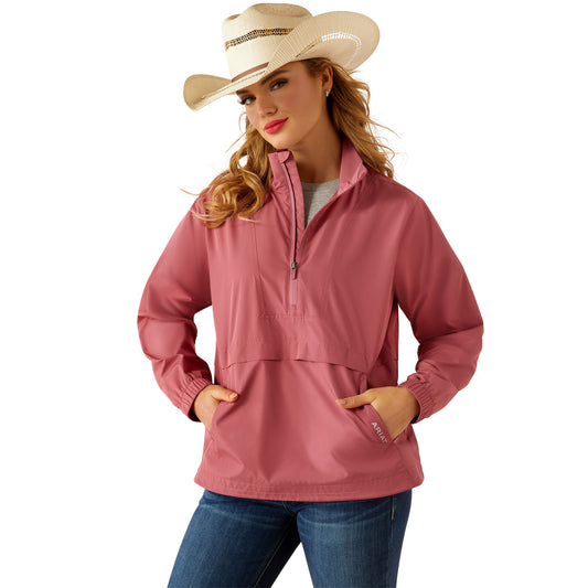 10054848 Women's Whisper Pullover Jacket in Rose Wine by Ariat