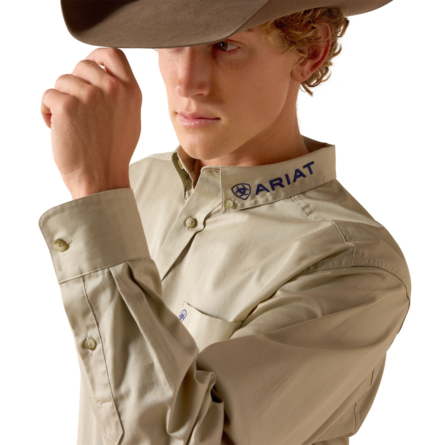 10071688 Men's Team Logo Lightweight Twill Classic Fit Shirt by Ariat