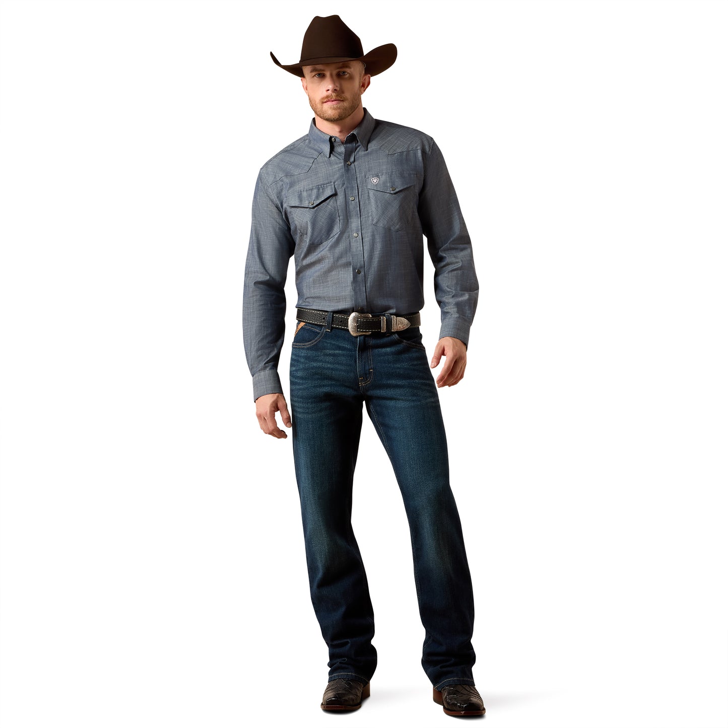 10073488 Men's Wrinkle Free Refined Slub Classic Fit Shirt