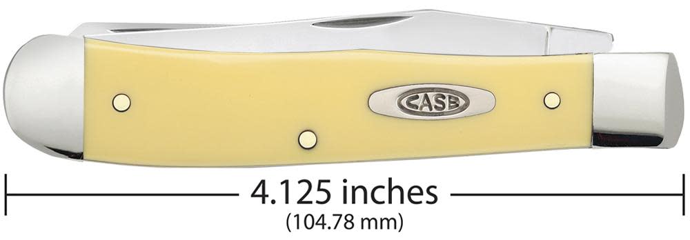 Yellow Synthetic Trapper Pocket Knife by Case