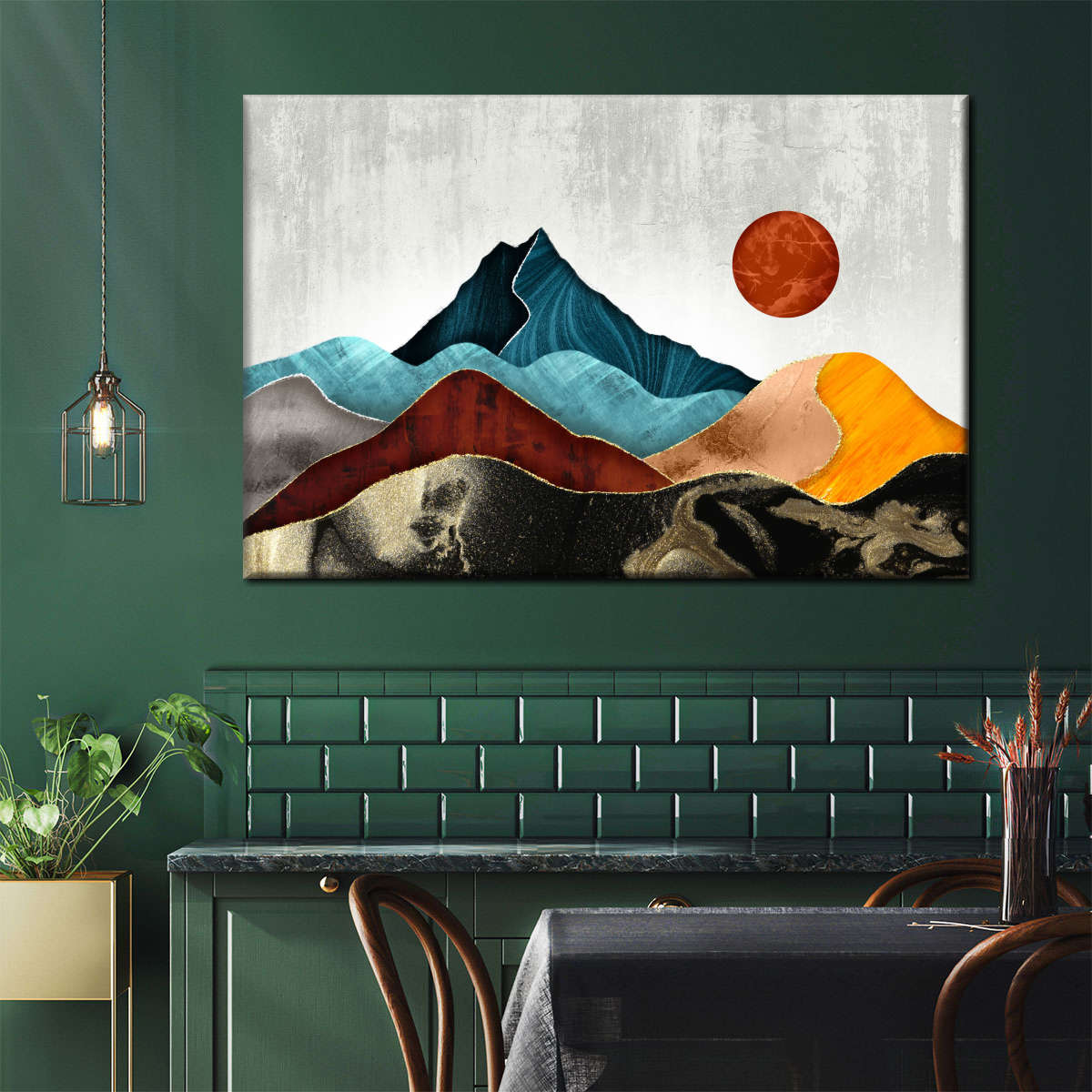 Sunset Over Mountains Wall Art