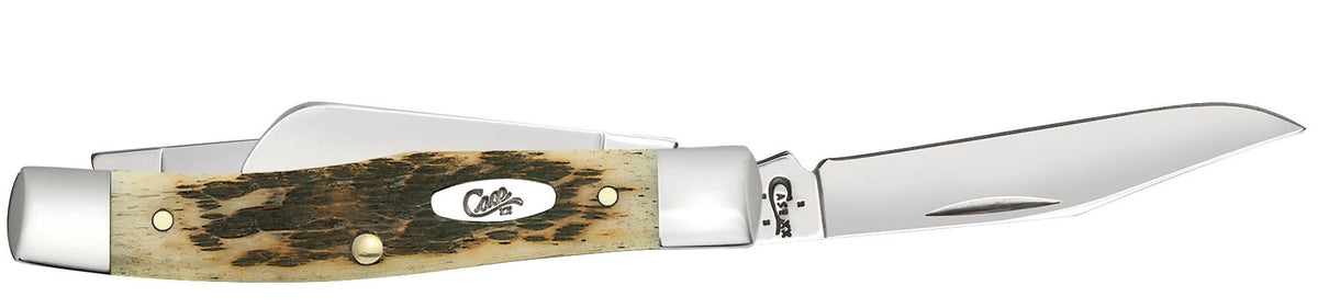 Amber Bone Medium Stockman Pocket Knife by Case