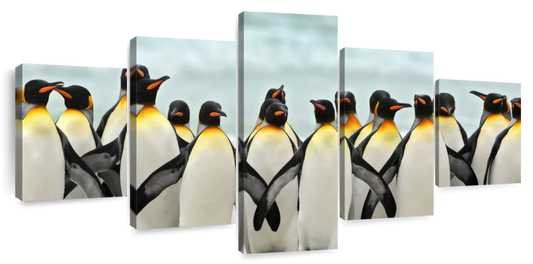 Waddle Of Penguins Wall Art