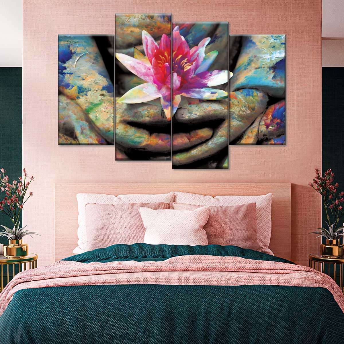 Lotus Flower In Hand Wall Art