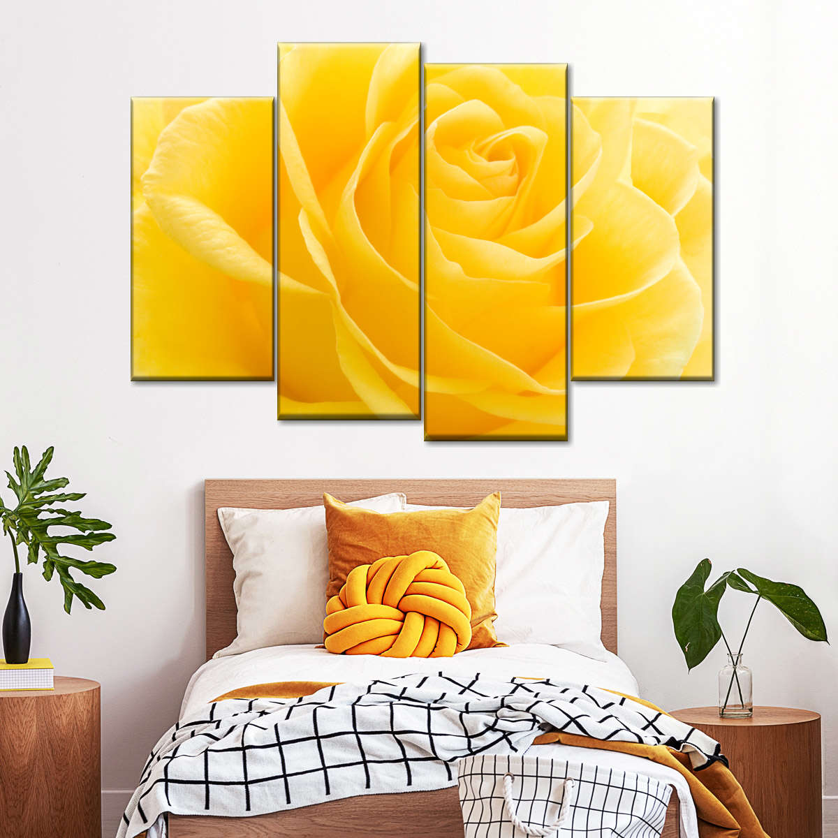 Yellow Rose Petals Wall Art