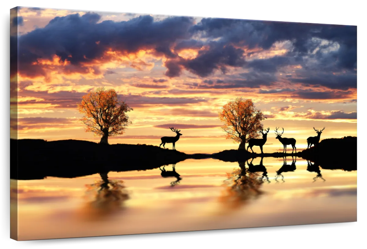 Lakeside Deer Wall Art