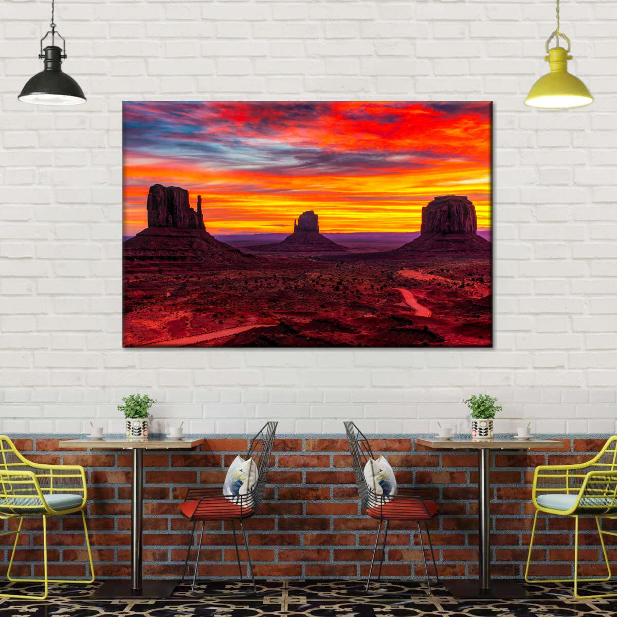 Monument Valley At Sunset Wall Art