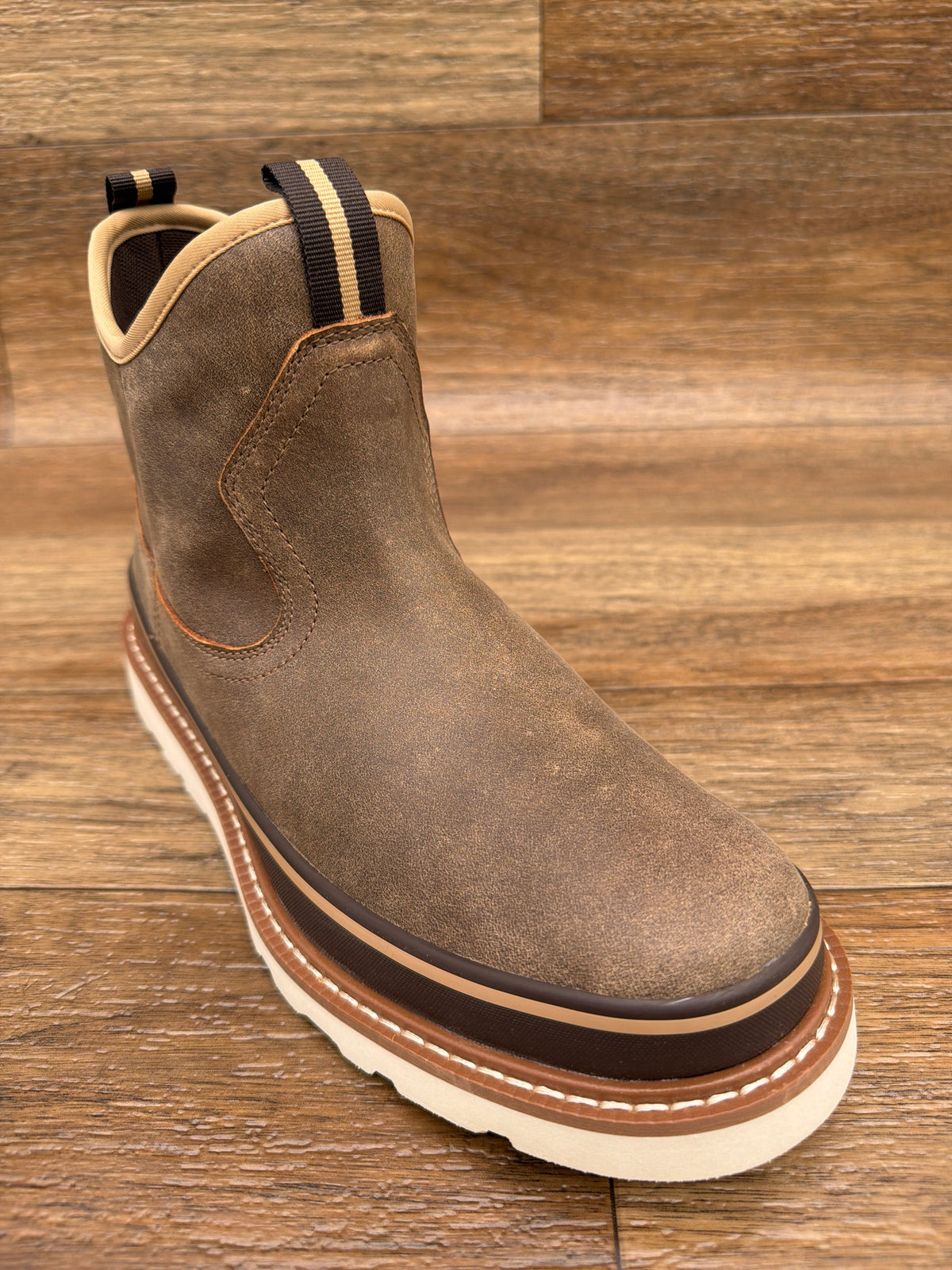 Men's Recon Shrimp Brown Bomber Boot by Ariat - angle view