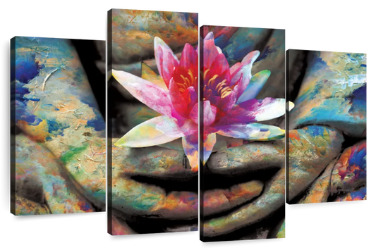 Lotus Flower In Hand Wall Art