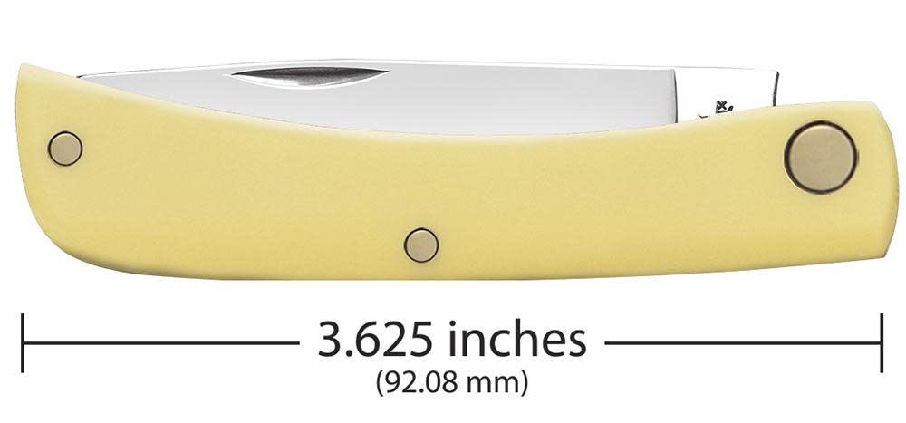 Yellow Synthetic Sod Buster Jr Pocket Knife by Case