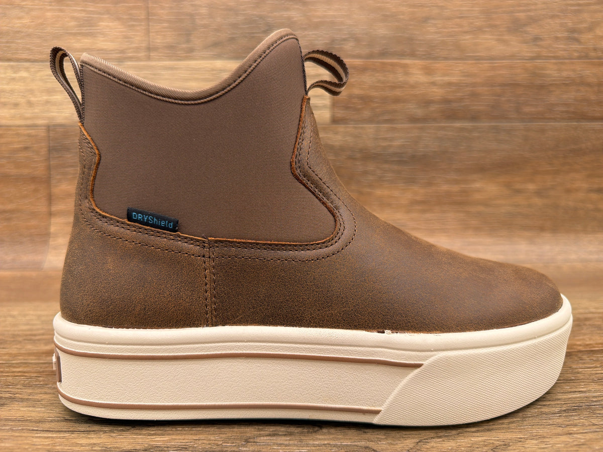 Women's Saylor Shrimp H2O Brown Bomber Waterproof Boot by Ariat - side view