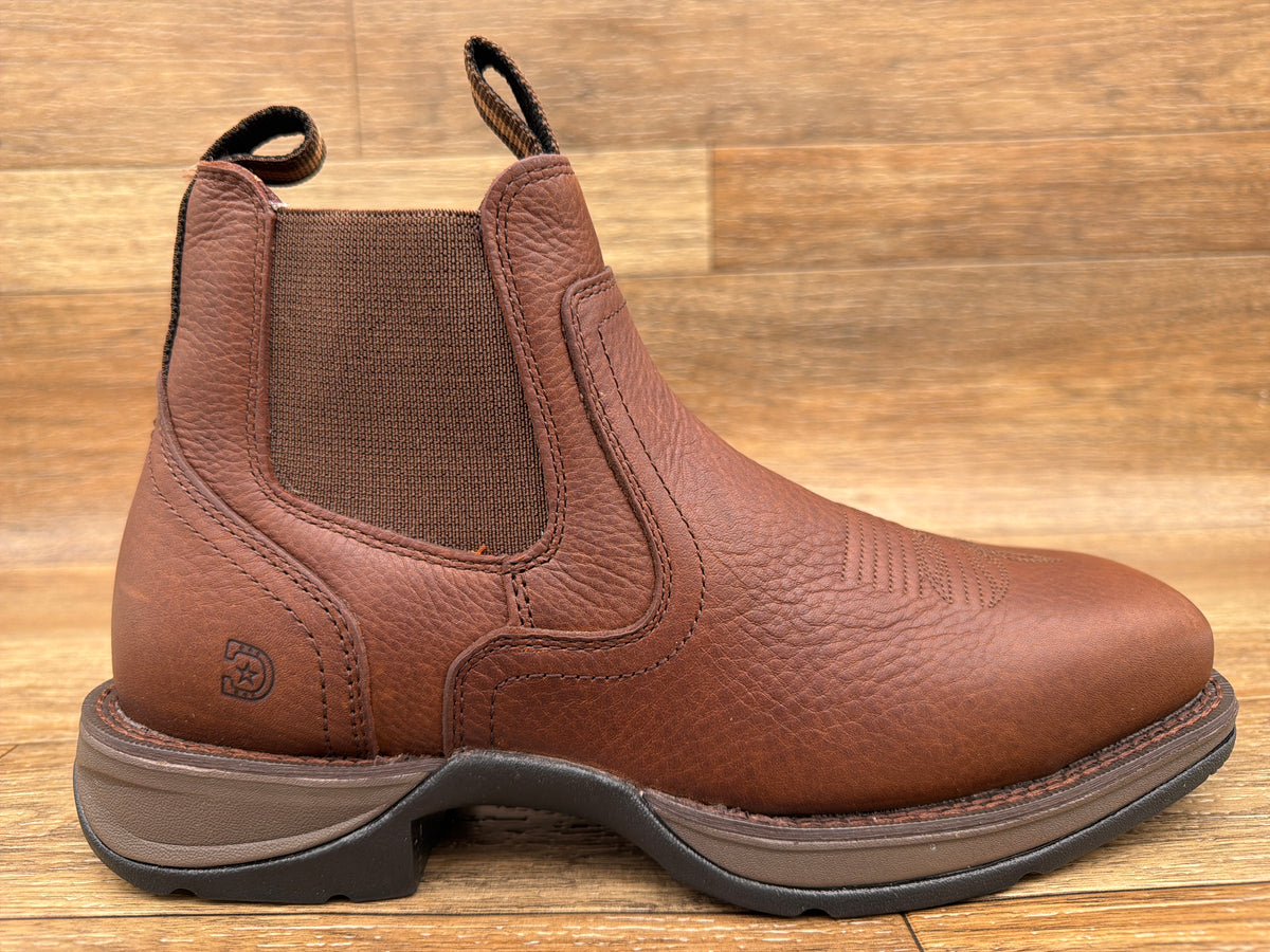 Durango DDB0541 Red Dirt Rebel Mahogany Brown Chelsea work boot side profile