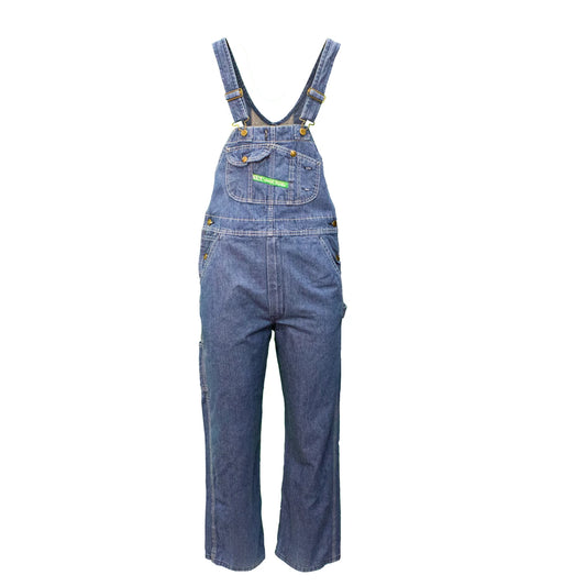Enzyme Washed Denim Bib Overall by Key Industries - front
