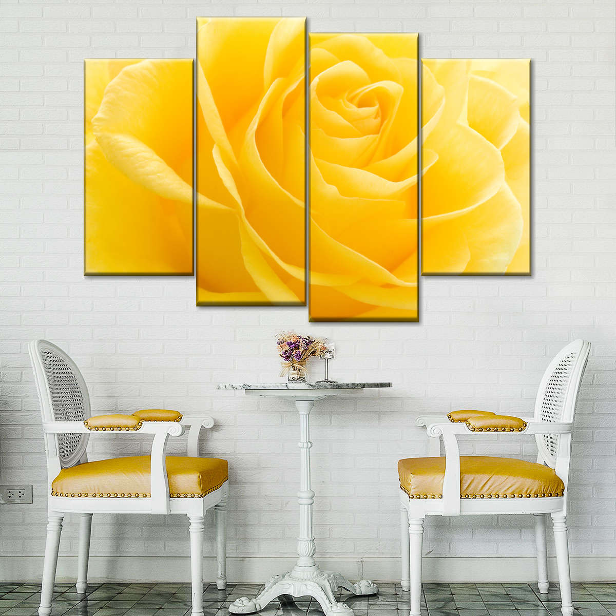 Yellow Rose Petals Wall Art