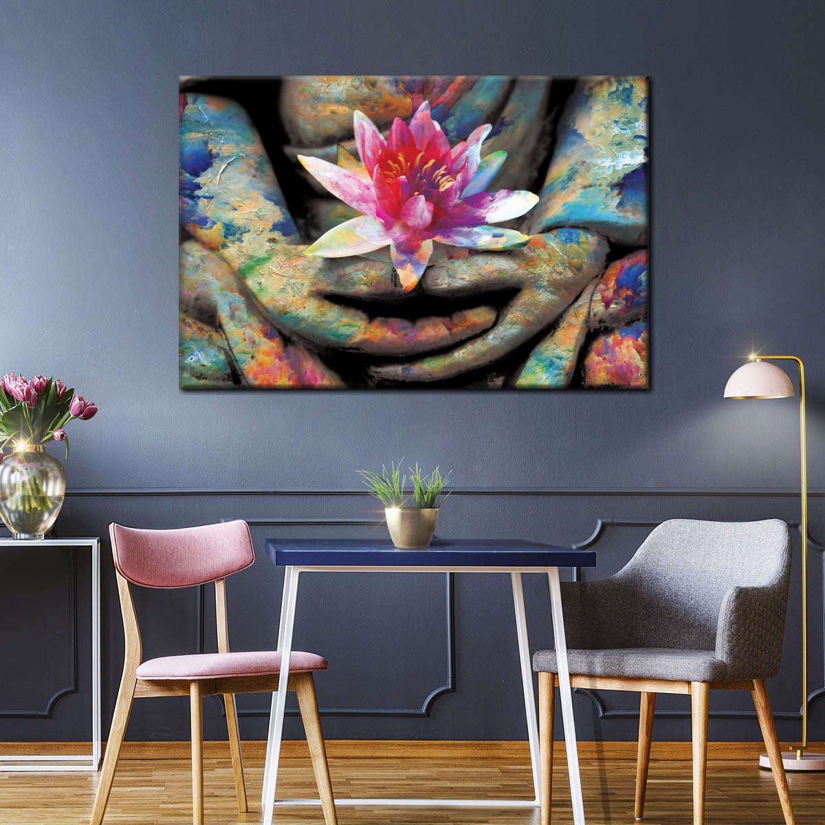 Lotus Flower In Hand Wall Art