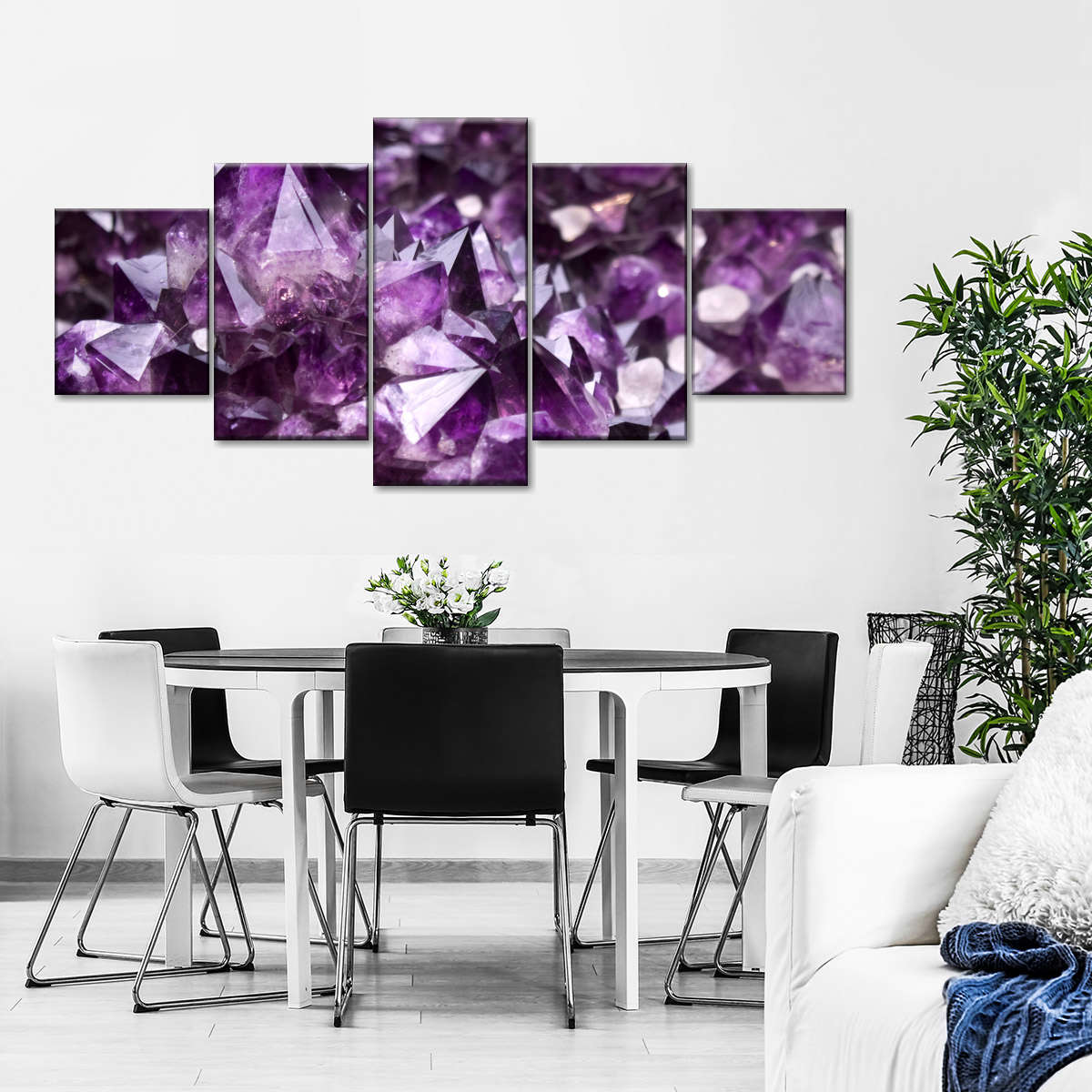 Purple Amethyst Geode Wall Art