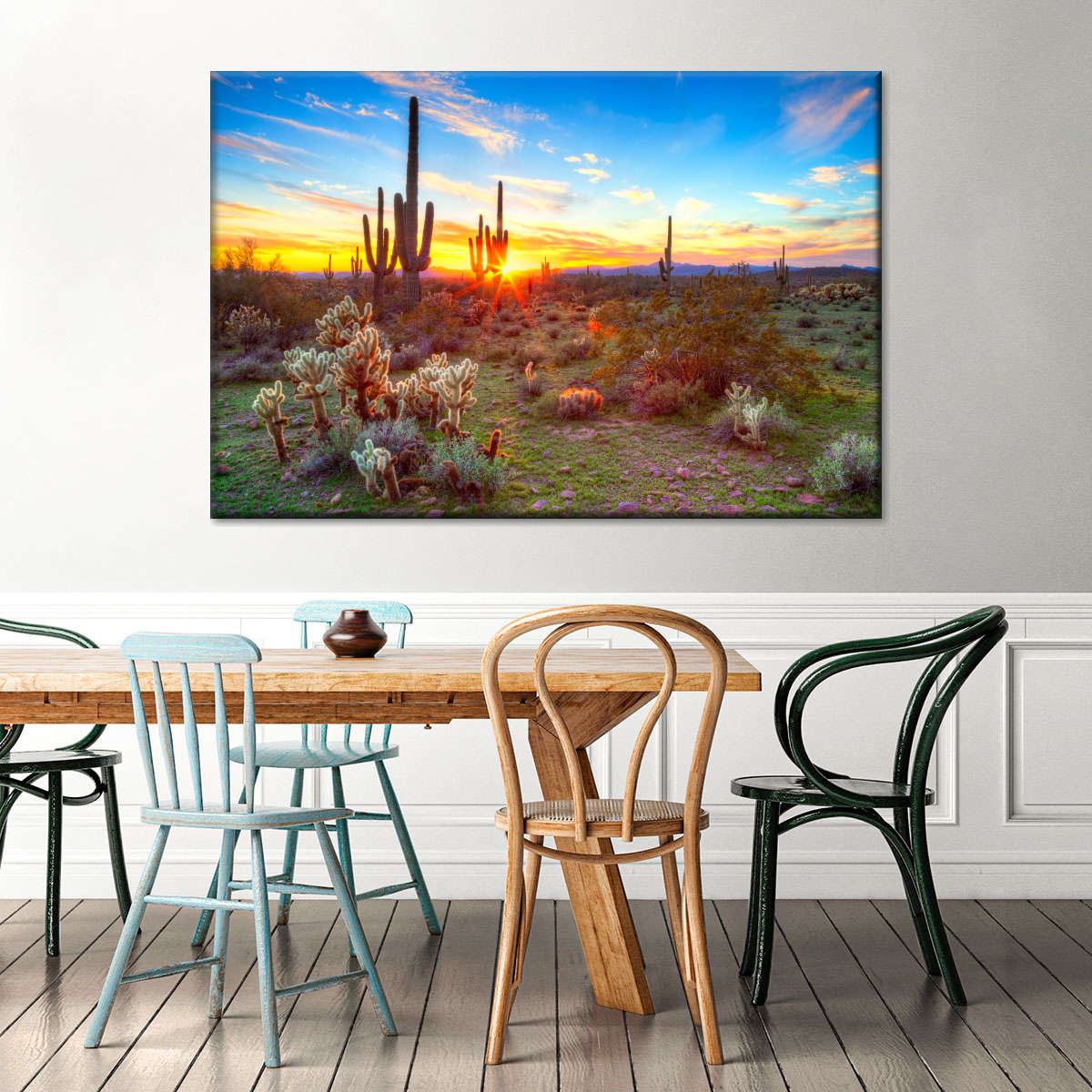 Sonoran Desert Sunset Landscape Wall Art