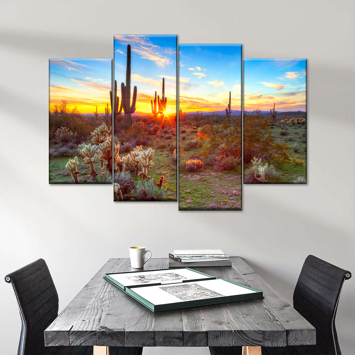 Sonoran Desert Sunset Landscape Wall Art