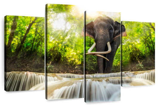 Waterfall Elephant Wall Art