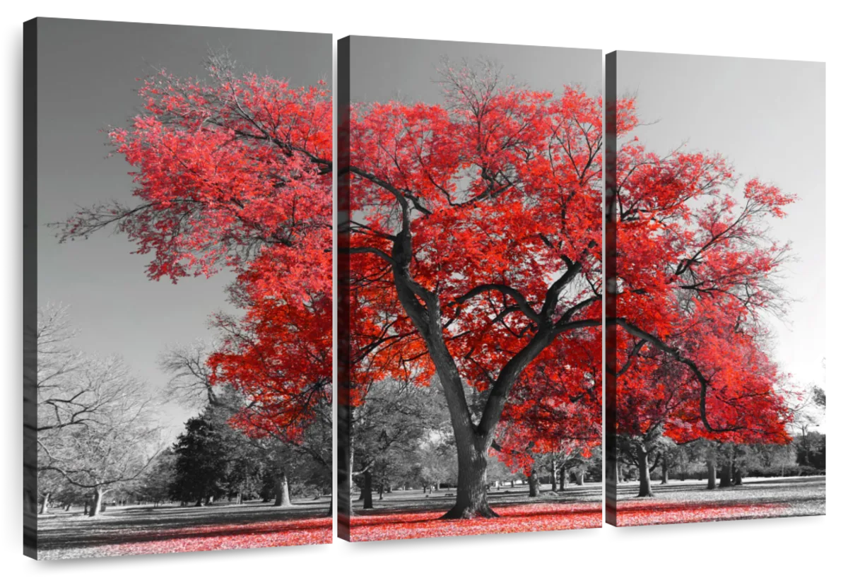 Red Tree Wall Art