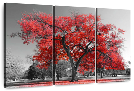 Red Tree Wall Art