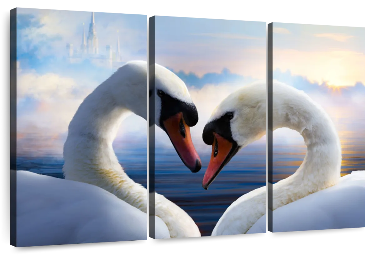 Swan Romance Wall Art