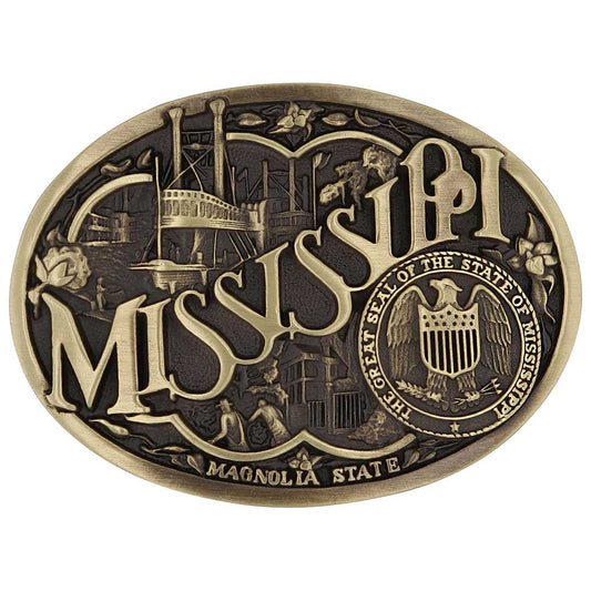 60811MSC Mississippi State Heritage Attitude Buckle by Montana Silversmiths