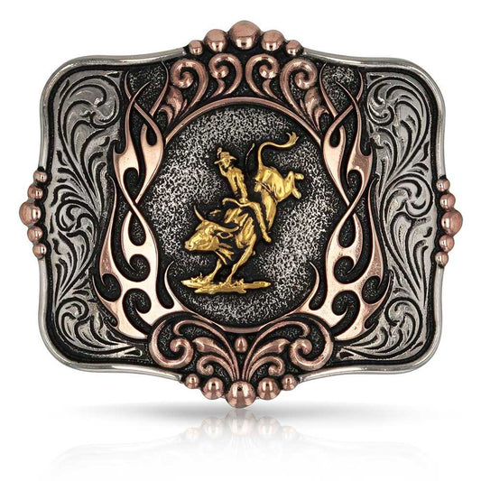 A1038P Code of the West Attitude Buckle by Montana Silversmiths