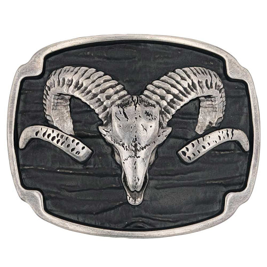 A978S Rocky Mountain Bighorn Sheep Attitude Buckle by Montana Silversmiths