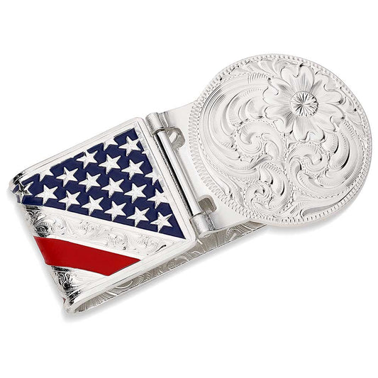 AMMCL5973NF American Made Liberty Hinged Money Clip by Montana Silversmiths