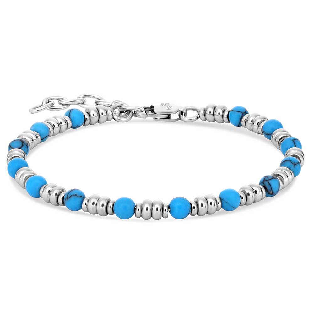 BC6185 Turquoise Beaded Bracelet by Montana Silversmiths