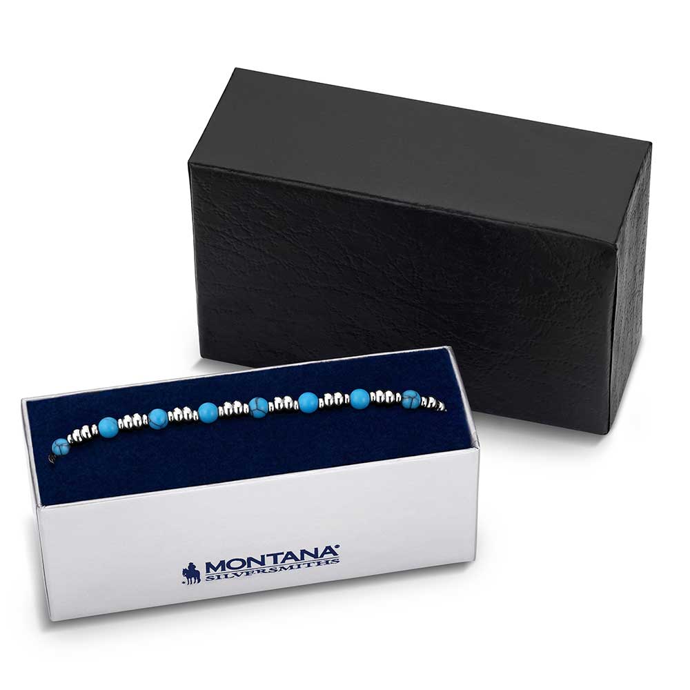 BC6185 Turquoise Beaded Bracelet by Montana Silversmiths