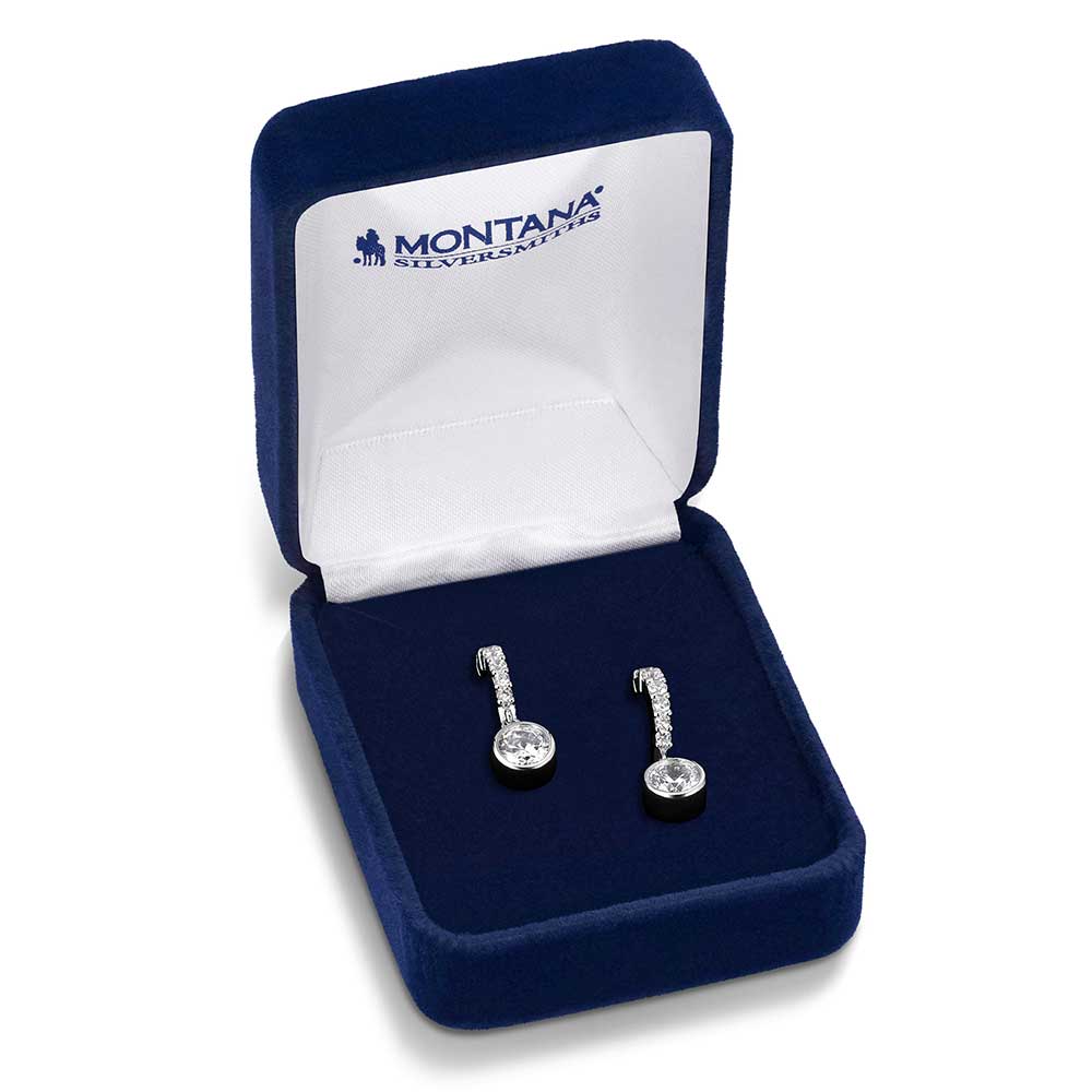 ER6221 Dew Drop Crystal Earrings by Montana Silversmiths